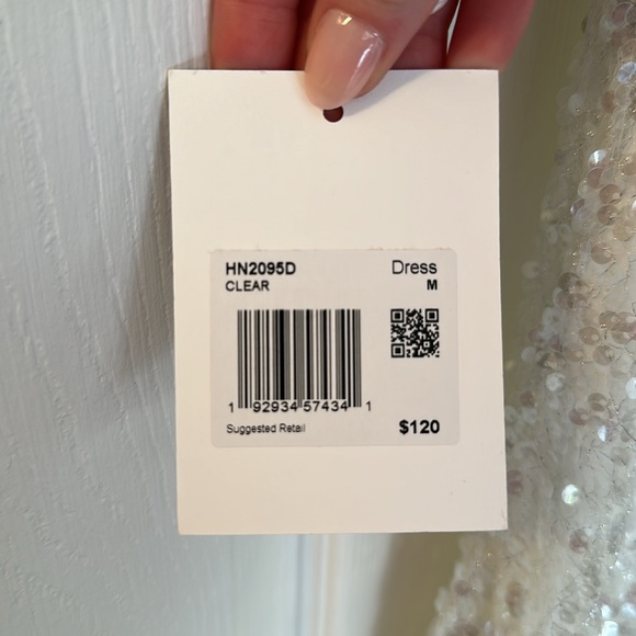 Endless Rose White Sequin Midi Dress, Size M - Picture 8 of 8